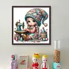Gnome Sewing-11CT Stamped Cross Stitch 50*50cm/19.69*19.69in