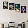 (US Local)4Pack Seaside View-Full Round Diamond Painting(30x40cm)