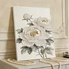 White Flowers DIY Pearl Painting Kit with Frame 30x40cm Pearl Gem Paintings Picture Arts Craft for Adults Beginners Gift Home Wall Decor