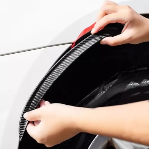 Dronehint 2x/Set Car Parts Fender Mud Flap Splash Strip Guard Protector Carbon Fiber Black (For: Acura) Parts