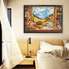 Autumn Window View-14CT Stamped Cross Stitch Egyptian Cotton 95*75cm/37.4*29.53in(Big Size)