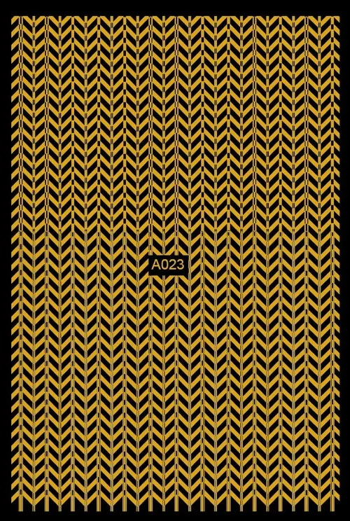 Black Wave Gold Stars White Line Nail Art Stickers Designs Manicure Sticker Back Glue Accessories for Nail Art Decoration Decals-Nail Inspo