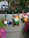 3 Pcs Climbing Funny Gnome Garden Statue Art Resin Dwarf Sculpture Home Decor