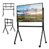 [US Local Warehouse] Universal Rolling Tv Stand for 86-110 Inch Screens Heavy Duty Whiteboard Stands Max Load 485LBS/220kg Smart Board Stand with Lockable Wheels