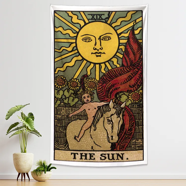 The Sun Tarot Tapestry Wall Hanging