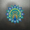 Diamond Painting Double-Layer Peacock Mandala Refrigerator Magnet 360 Rotating Magnetic Refrigerator Sticker