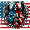 Diamond Painting -DIY Round Drill Independence Day Skull(40x40cm)