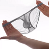 Men's Low Waist Sexy Transparent Ultra-Thin U-Convex Large Pouch Briefs