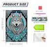 (US Local)DIY Special Shaped Wolf 50 Pages Diamond Painting Notebook Kit