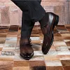  Double Monk Mens Shoes Genuine Leather