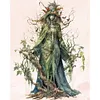 (Big Size) Witch - 11CT Stamped Cross Stitch 50*60cm/19.69*23.62in