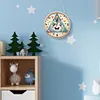 2Pcs Diamond Painting Ornament with Clock Function Hanging Clock Art Craft Decor