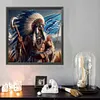 Indians nfl detroit lions-round drill diamond painting-40*40cm