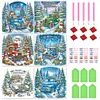 (US Local)6pack Xmas Car-Special Shaped Diamond Painting Kit(30x30cm)
