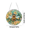 (US Local)DIY Acrylic Single Sided Diamond Painting Hanging Pendant Home Decor (Flower Bees )