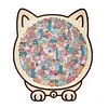 135-Piece Morandi-Colored Cat Shaped Wooden Jigsaw Puzzle