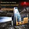 AM FM SW Emergency Power Bank SOS Alarm LED Light Hand Crank Solar Weather Radio