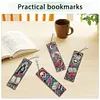 4Pcs Diamond Painting Skull Heart Bookmark for Reading Enthusiasts