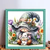 (Multi Style)Gnome Holding A Duckling-Full Embroidery 3 Strands 11CT Stamped Cross Stitch-50*50CM
