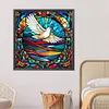 Flying Pigeon Glass Painting-Paint by Numbers Acrylic Painting 40*40CM
