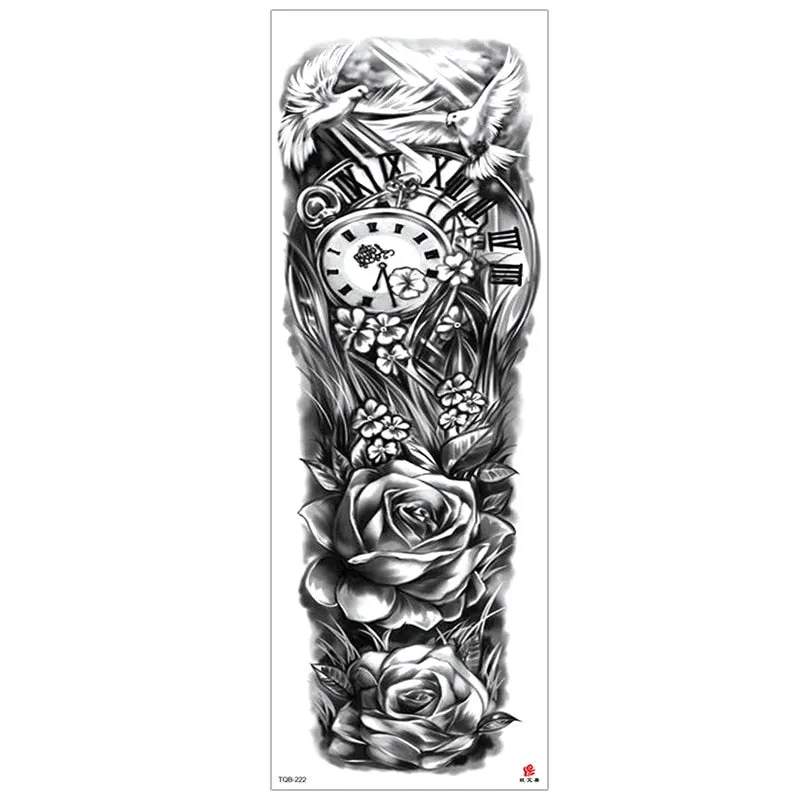 temporary tattoos for men robot full arm sleeve tattoo mechanical lion tiger waterproof tatto fake tatoo stickers body tatoo art