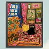 Black Cat On Sofa-11CT Stamped Cross Stitch 40*50cm/15.75*19.69in