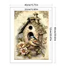 (Big Size) Vintage Poster Bird'S Nest - 11CT Stamped Cross Stitch 40*60cm/15.75*23.62in