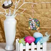 (US Local)PET Double Sided Special Shaped Easter Alphabet DIY Diamond Painting Keychain