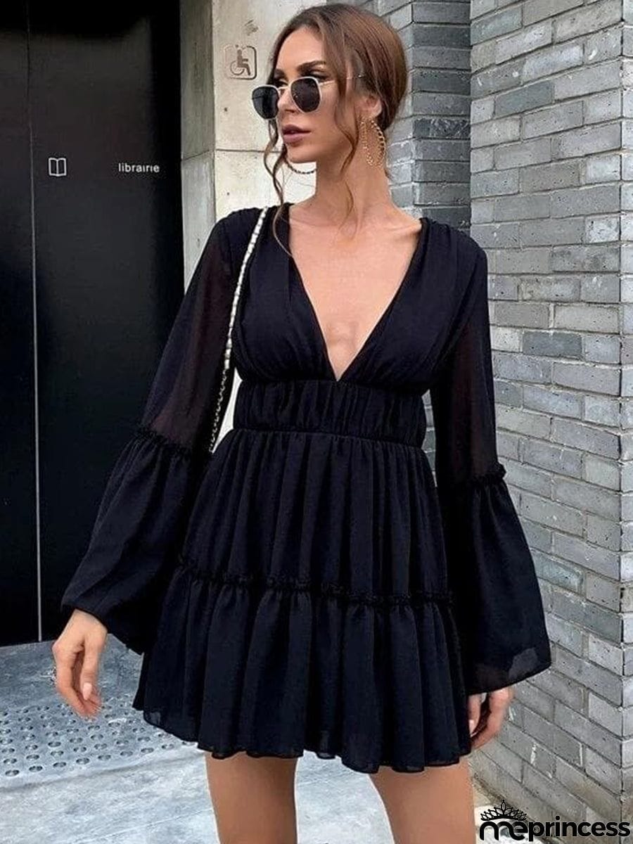 Ruffle HemLoose Casual Dress M0206