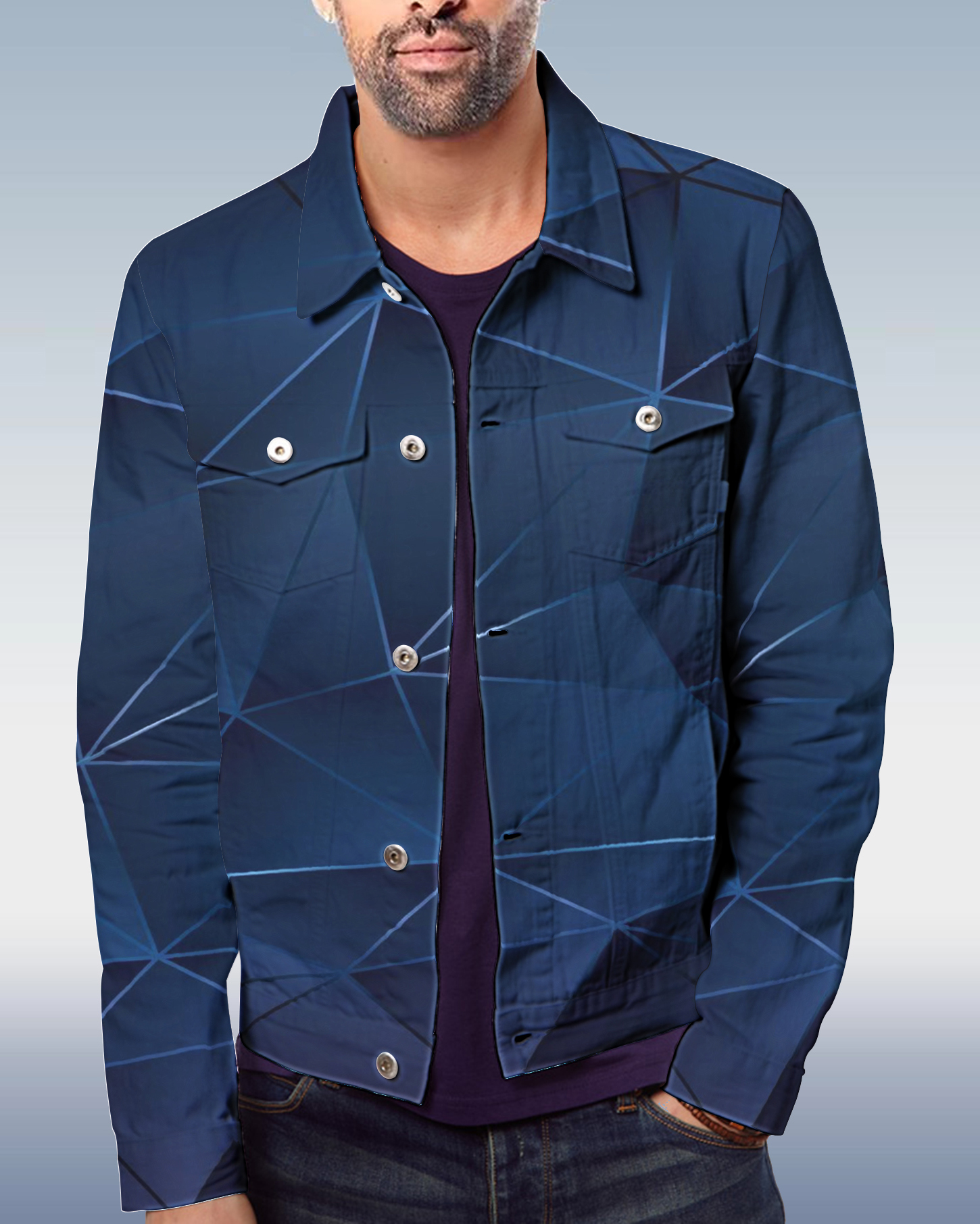 Men's Casual Gradient Jacket 052