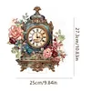 Diamond Painting Acrylic Flower Clock Ornament