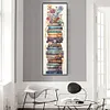 (Stamped/Counted) Stack Of Books With Flowers - 11CT Cross Stitch 30*80cm/11.81*31.5in(Big Size)