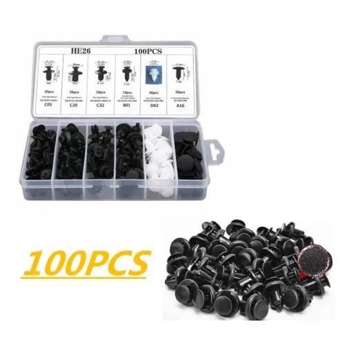 Dronehint 100Pc Car Bumper Trim Panel Fender Engine Push Pin Rivet Clips Parts Accessories (For: Acura) Parts