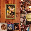 Beer girl dame - Panneaux en &eacute;tain m&eacute;tallique(20*30cm) - Bi&egrave;re