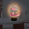 Flower Snail Diamond Painting Night Light 5D DIY Diamond Art Lamp Home Decor