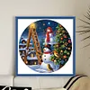 >SALE<Full Embroidery Eco-cotton Thread 11CT Printed Xmas Snowman Cross Stitch 40x40cm