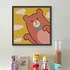 Cute Coffee Bear-14CT Stamped Cross Stitch Kit(25x25cm)