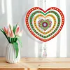 DIY Diamond Painting Double-sided Rotatable Heart Hanging Wind Chime Suncatcher Hanging Kit