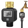 Digital Water Flow Meter IPX5 Waterproof Water Consumption Test Meter for Garden