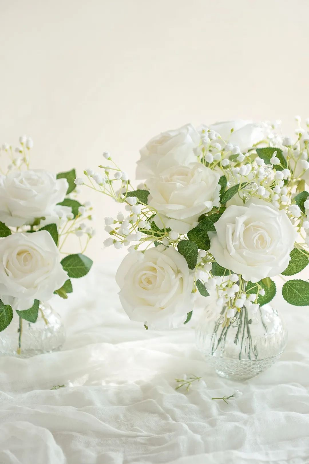 3.5" Silk Vendela Rose with Stem - 8 Styles