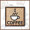 >SALE<5D DIY Diamond Painting Kit Ceramics Insulation Cartoon Pad (Coffee)