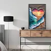 Love sunset beach - perce ronde peinture diamant-40 * 60cm (grande taille)