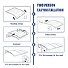 [US Local Warehouse] Awning for Door Entrance 118x39 Inch Rain & Snow Protection Window Awning Door Canopy with Aluminum Alloy Bracket Overhead Modern Polycarbonate Cover for Patio/Porch/Deck