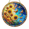DIY Double Sided Special Shaped Glitter Sunflower Butterfly Diamond Art Hanging Kit
