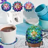 8Pcs Crystal Lotus Diamond Painting Coasters With Holder