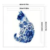 Blue And White Porcelain Cat-11CT Stamped/Counted Cross Stitch 40*40cm/15.75*15.75in