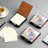Cat Leather Diamond Art Note Box with 160 Sheets of Paper for Adults Beginners