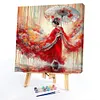 (US Local)Paint By Numbers Kit On Canvas DIY Oil Art Girl Picture Home Wall Decor40x40cm