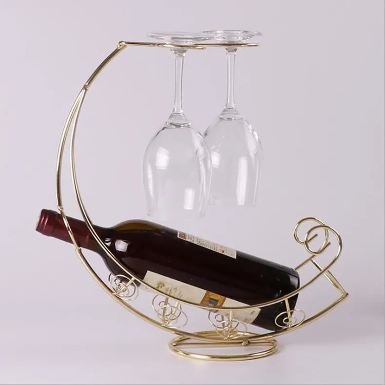 Athvotar Style Wine Cabinet Red Wine Rack Furnishings European Wine Shelf Bar KTV Iron Red Wine Display Rack