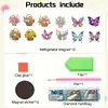 12PCS DIY Diamond Art Refrigerator Sticker for Decor (Flower Basket)